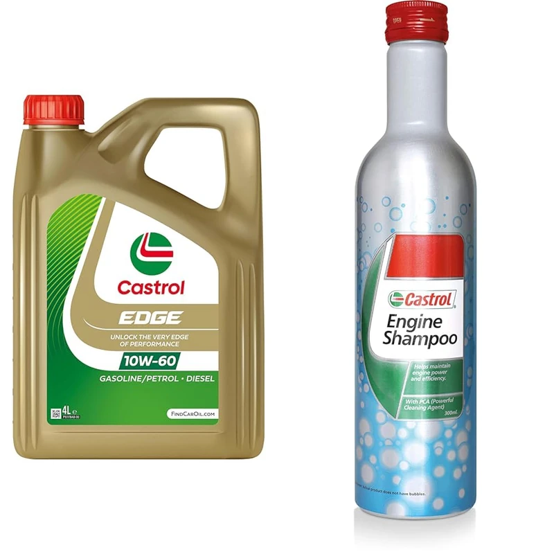 Bundle of Castrol EDGE 10W-60 Engine Oil 4L + Castrol Engine Shampoo 300mL