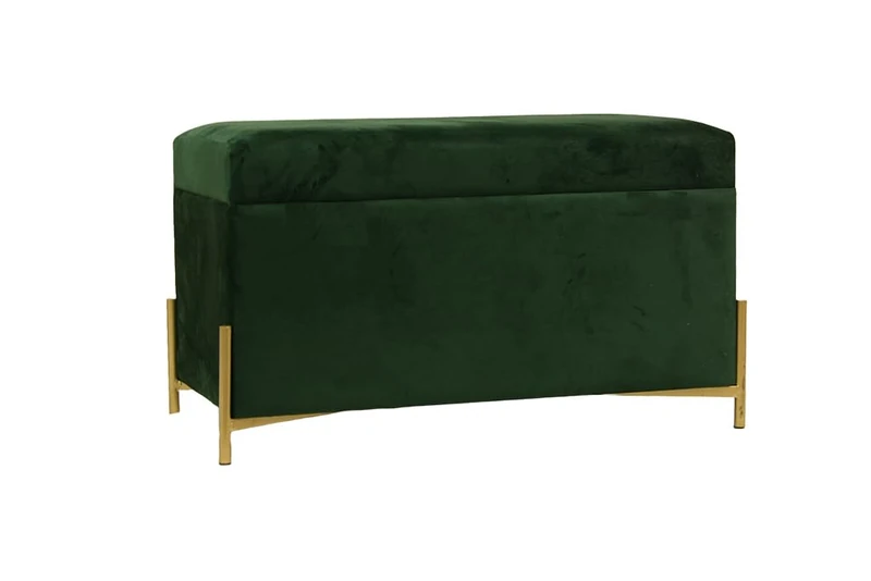 Mimbre Natural BAUL Fluffy Green - Image 1