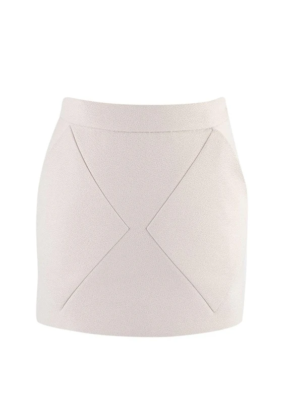 Balenciaga Pre-Loved White Wool Mini Skirt