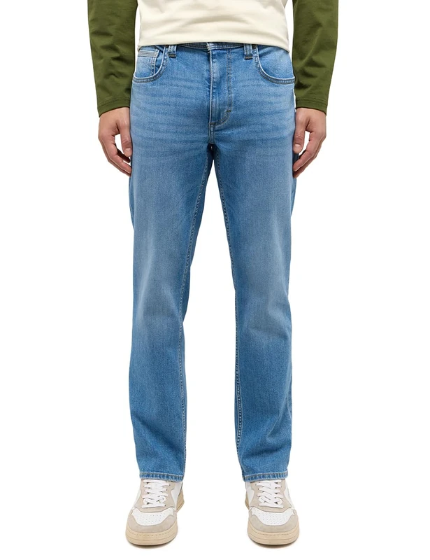 MUSTANG Men's Style Washington Straight Jeans, Medium Blue 403, 35 W/34 L