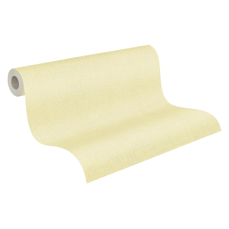 Livingwalls A.S. Création Tapete 396513 Yellow Plain Non-Woven Wallpaper for Various Rooms, 10.05 m x 0.53 m, Made in Germany