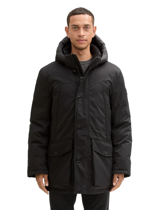 TOM TAILOR Men's 1041321 Jacket, 29999-Black, L, 29999 - Black, L