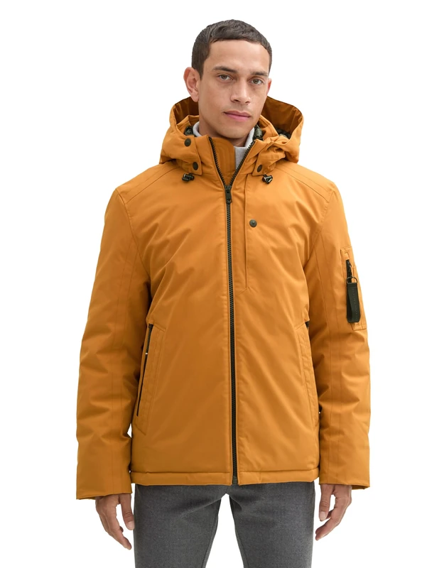 TOM TAILOR Men's 1042206 Jacket, 10821-Peanut Butter Brown, S, 10821 - Peanut Butter Brown, S