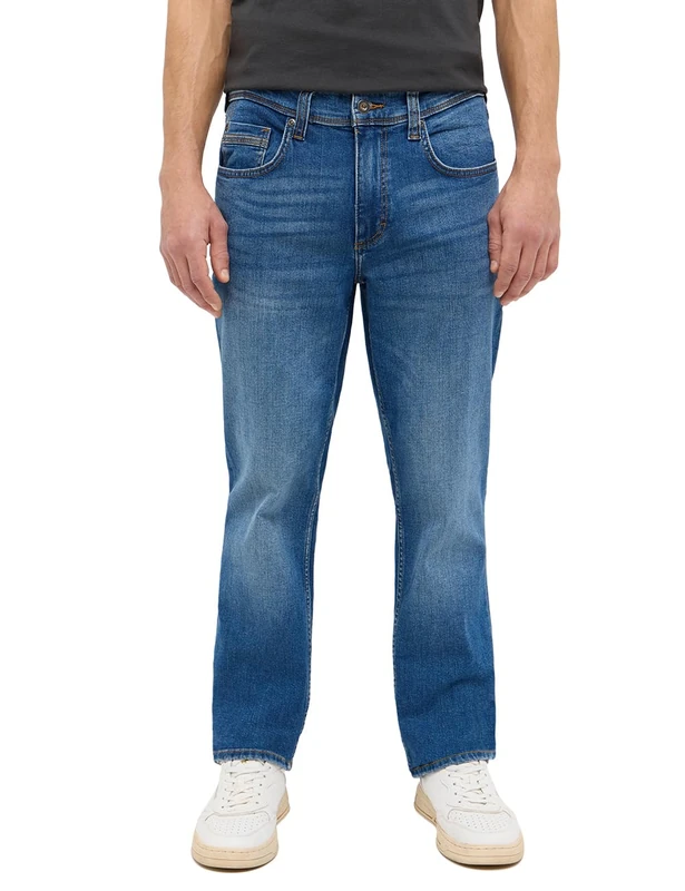 MUSTANG Men's Style Washington Straight Jeans, Medium Blue 681, 31 W/34 L