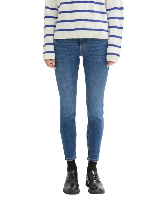 TOM TAILOR Denim Women's 1043433 Jona Extra Skinny Jeans, 10119-Used Mid Stone Blue Denim, 6