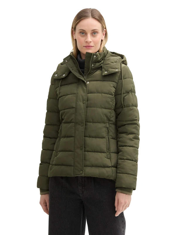 TOM TAILOR Women's 1042910 Jacket, 23802-Urban Olive Green, XL, 23802 - Urban Olive Green, XL