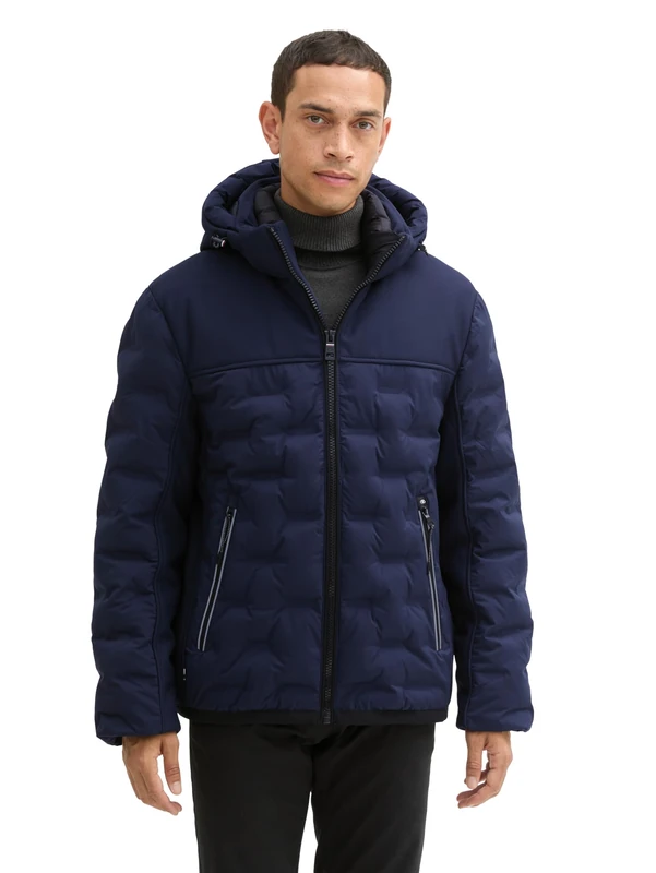 TOM TAILOR Men's 1041324 Jacket, 10668-Sky Captain Blue, 3XL, 10668 - Sky Captain Blue, XXXL