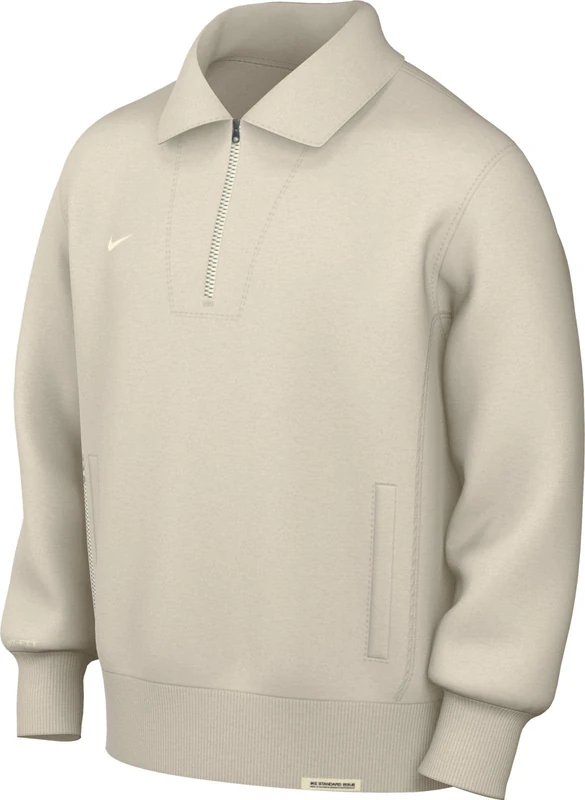 NIKE Men's M Nk Culture of Football Standard Issue 1/4 Zip Ls Top, Lt Orewood BRN/Lt Orewood BRN/Pale Ivory, M