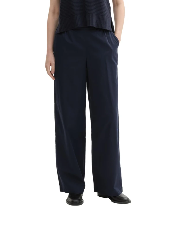TOM TAILOR Women's Loose Fit Trousers, 10668 - Sky Captain Blue, 38W x 32L
