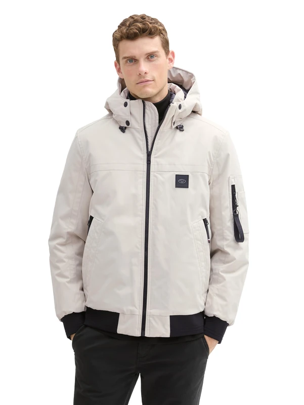 TOM TAILOR Men's Blouson Jacket with Padding, 26199 – Beige Alfalfa, M