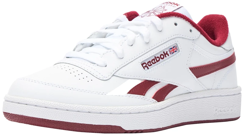 Reebok Unisex Club C Revenge Trainers, White Classic Burgundy, 36 EU