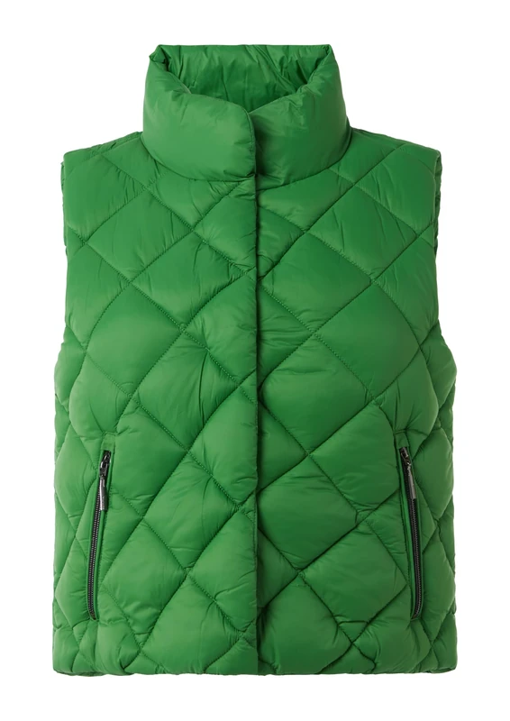 comma Women's Quilted Jacket, 7443 Green, 8
