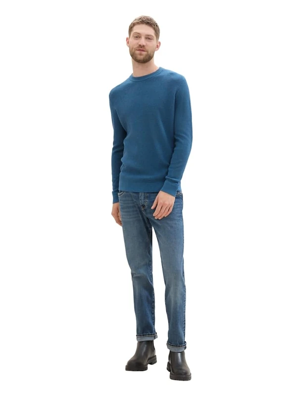 TOM TAILOR Marvin 1043838 Men's Straight Corduroy Trousers, 10137 - Dark Indigo with Tint, 29 W/30 L - Image 1