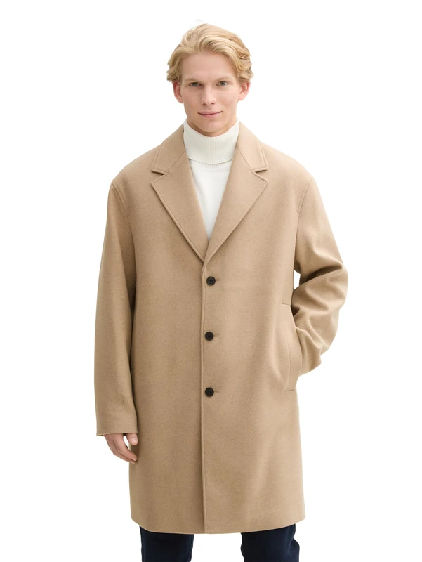 TOM TAILOR Denim Men's 1042407 Jacket, 35750-Foggy Beige Melange, S