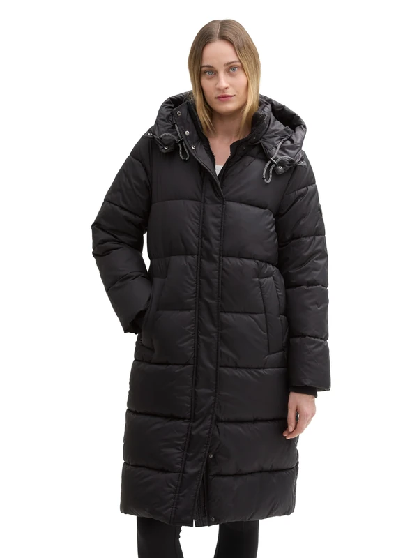 TOM TAILOR Women's 1042917 Long Winter Jacket - Deep Black M