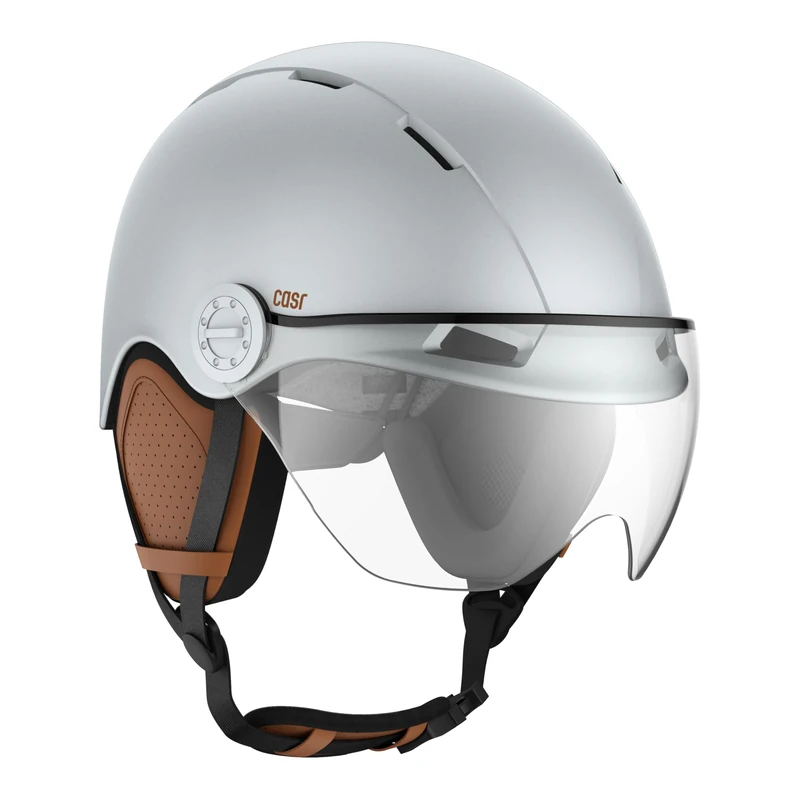 CASR Protective Style Helmet Cream Size M, Impact Resistant, Breathable, Durable Materials and Easy to Wash, Detachable Accessories, Adjustable Size