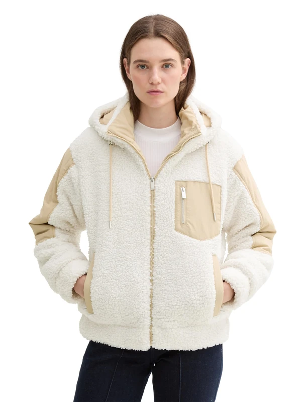 TOM TAILOR Denim Women's 1042881 Jacket, 36088-Light Cream Beige, XXL, 36088 - Light Cream Beige, XXL - Image 1