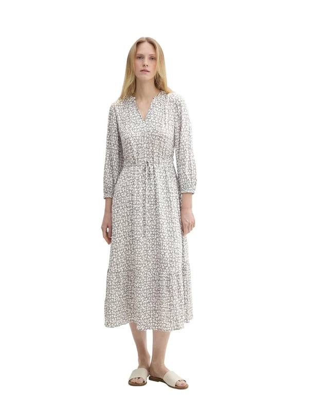 TOM TAILOR Women's Dress, 36134 - Neutral Tile Design, 8 - Image 1
