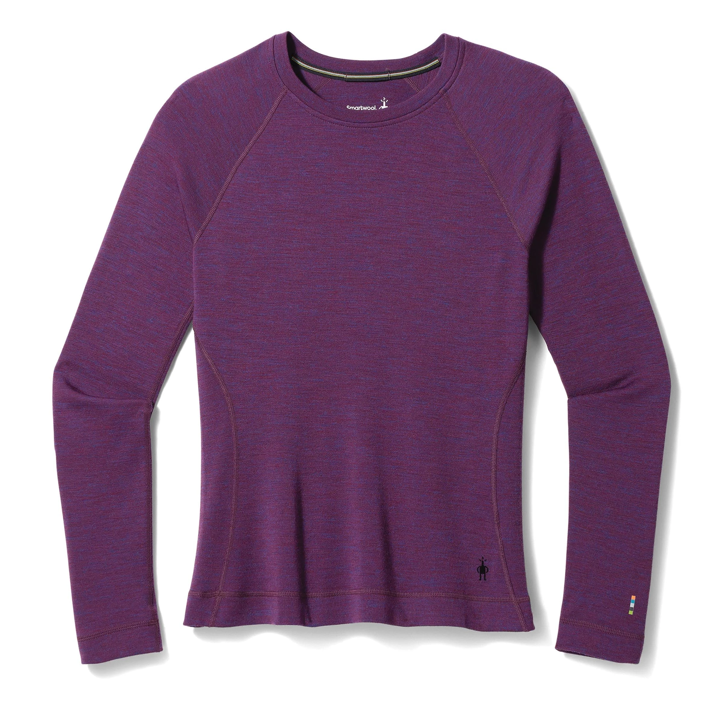 Smartwool Women's Classic Thermal Merino Base Layer Crew, PURPLE IRIS HEATHER, Medium