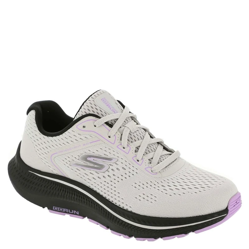 Skechers Women's Go Run Consistent 2.0 Mile Sneaker, Light Gray/Black, 8 UK