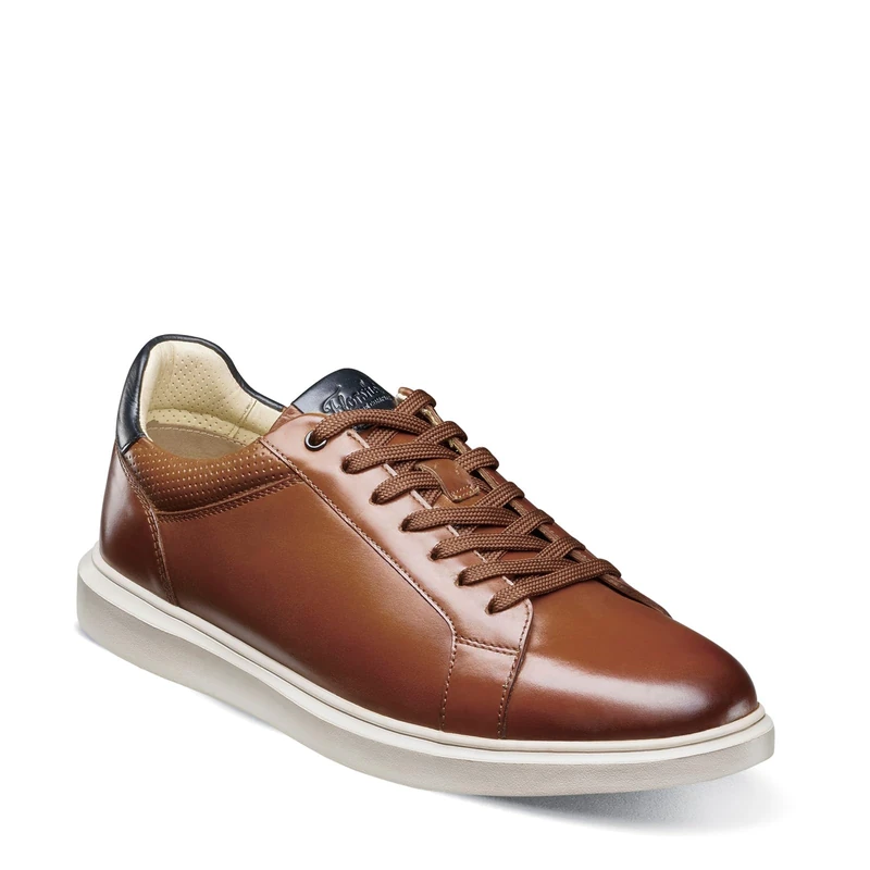 Florsheim Men's, Social Lace-Up Sneaker, Cognac-Black, Wide