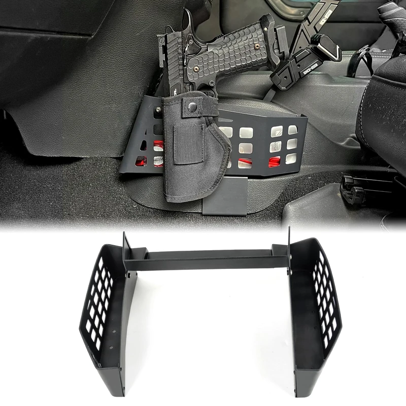 MAIKER Upgrade JK Metal Gear Shift Storage Box Auto Transmission Center Console Hanging Box Gear Tray Compatible with 2011-2018 Jeep Wrangler JK JKU, Tactical Style