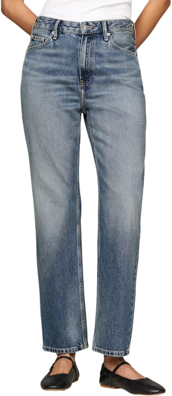 Tommy Hilfiger Women's Classic Straight Fit Jeans, Blue (Pat), 25W/30L