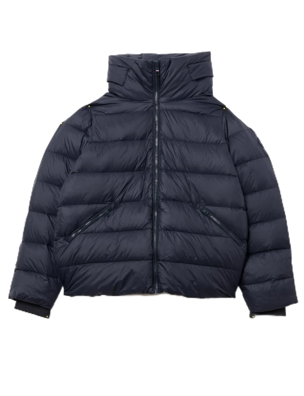 Tommy Hilfiger Women's Short Funnel Neck Down Puffer Jacket, Blue (Desert Sky), XL