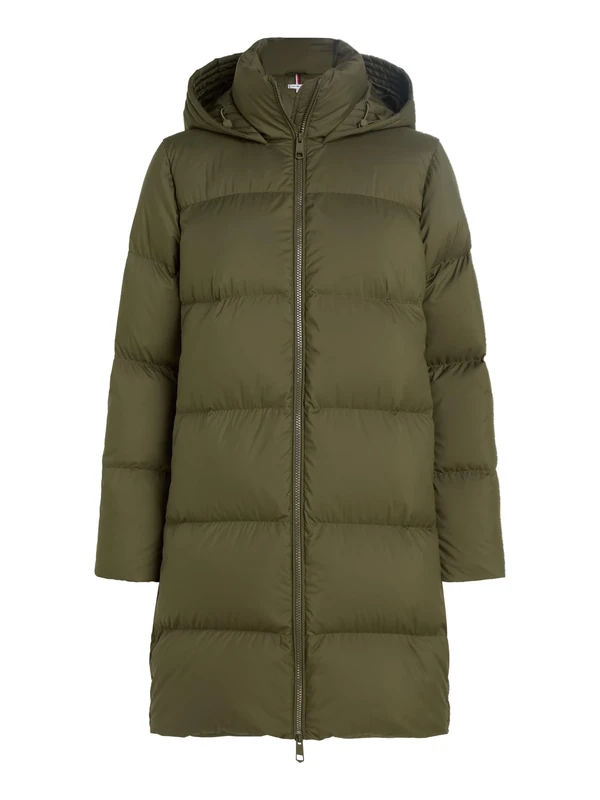 Tommy Hilfiger Women’s Casual Winter Down Coat, Green (Army Green), L