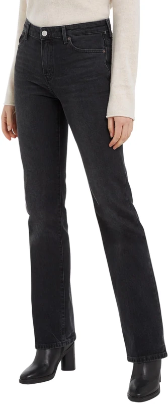 Tommy Hilfiger Women’s Bootcut Fit Stretch Jeans, Black (IRI), 24W/32L