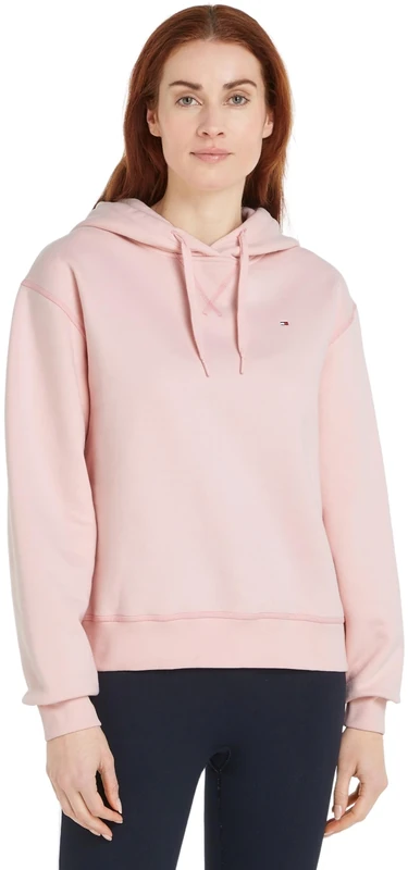 Tommy Hilfiger Women’s Flag On Chest Hoodie, Pink (Delicate Pink), XXS
