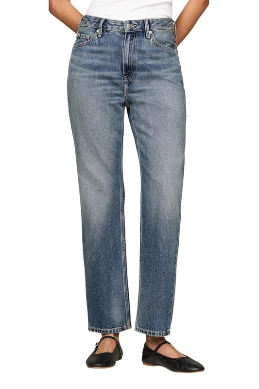 Tommy Hilfiger Women's Classic Straight Fit Jeans, Blue (Pat), 28W/32L