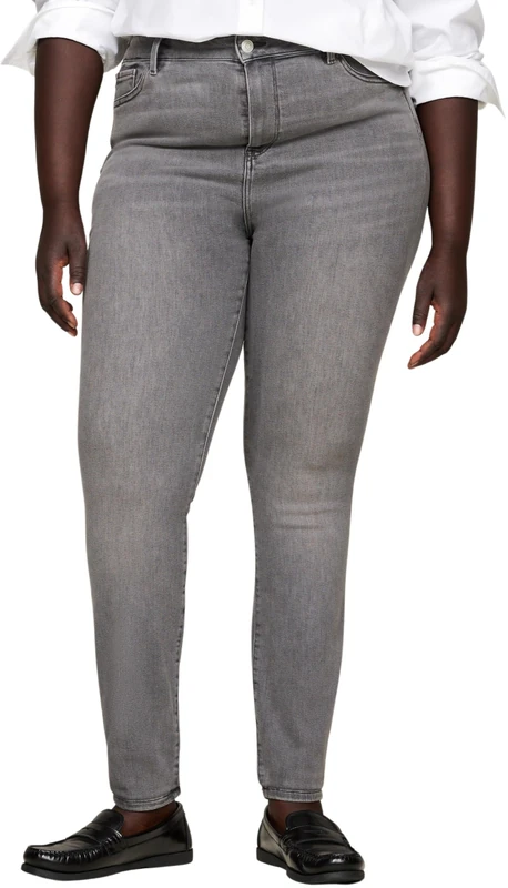 Tommy Hilfiger Women’s Harlem Skinny Fit High Waist Jeans, Grey (Ger), 22
