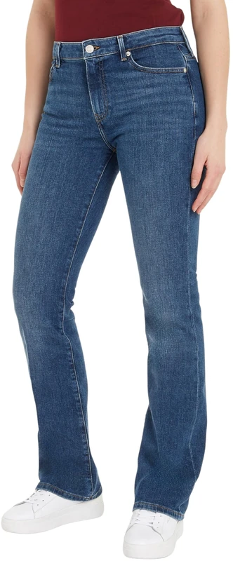 Tommy Hilfiger Women’s Bootcut Fit Mid Rise Jeans, Blue (Ana), 33W/34L