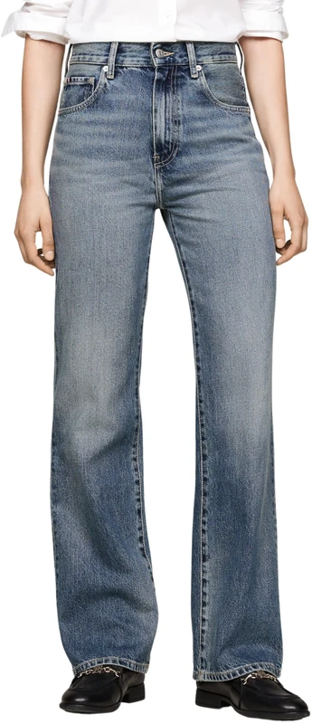 Tommy Hilfiger Women’s Relaxed Bootcut Fit Jeans, Blue (Pat), 30W/28L