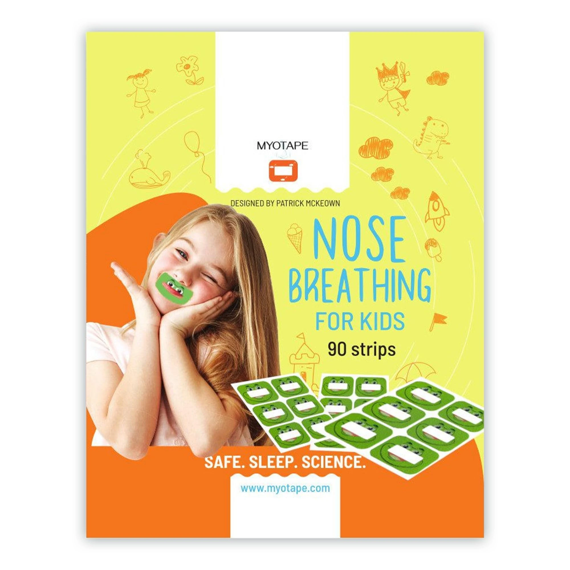 MyoTape - Mouth Tape for Kids - 90 Nights - Reduce Snoring - Safe Alternative to Mouth Tape - Improve Your Kids Sleep - Promote Nasal Breathing - Comfortable & Gentle On Skin