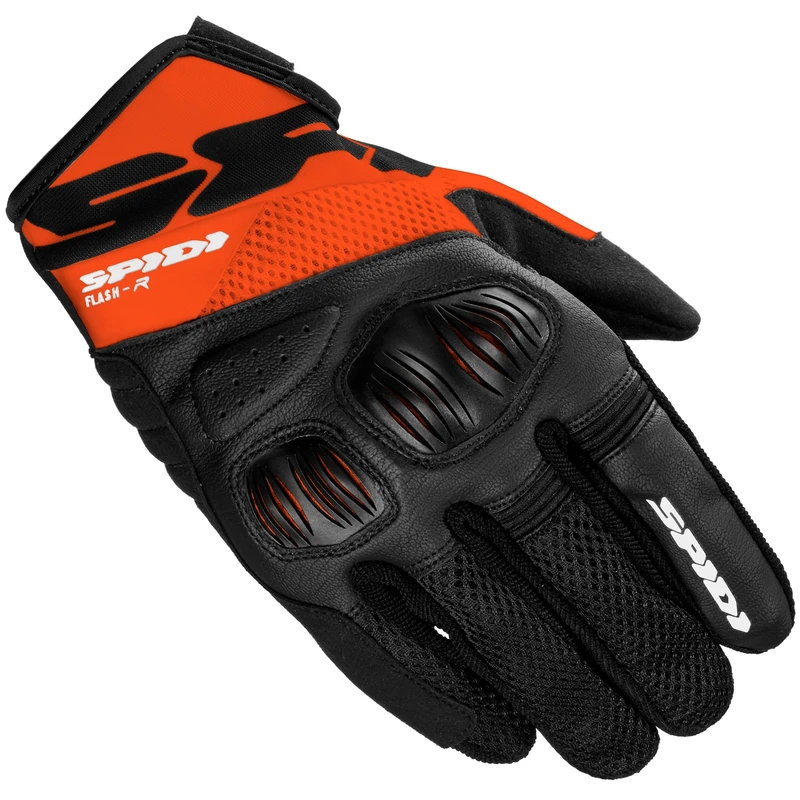 SPIDI Flash R-EVO motorcycle gloves, black orange 3XL