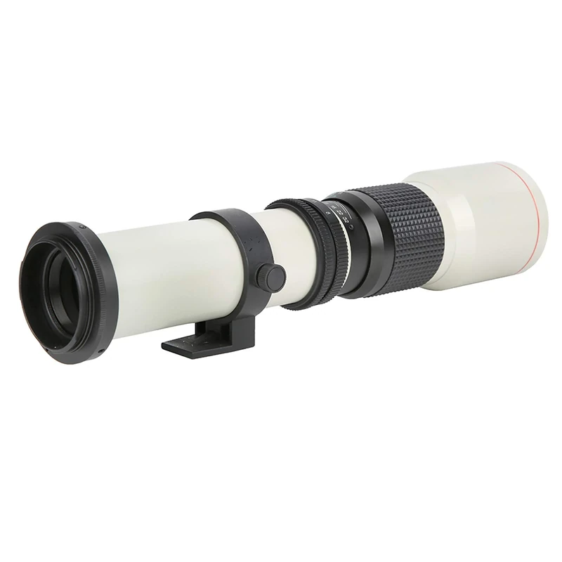 Manual Telephoto Lens,500mm F8‑F32 Telephoto Lens for EF-S Cameras,Manual Focusing Lens for Wildlife, Sports, and Scenic Photography - Image 1
