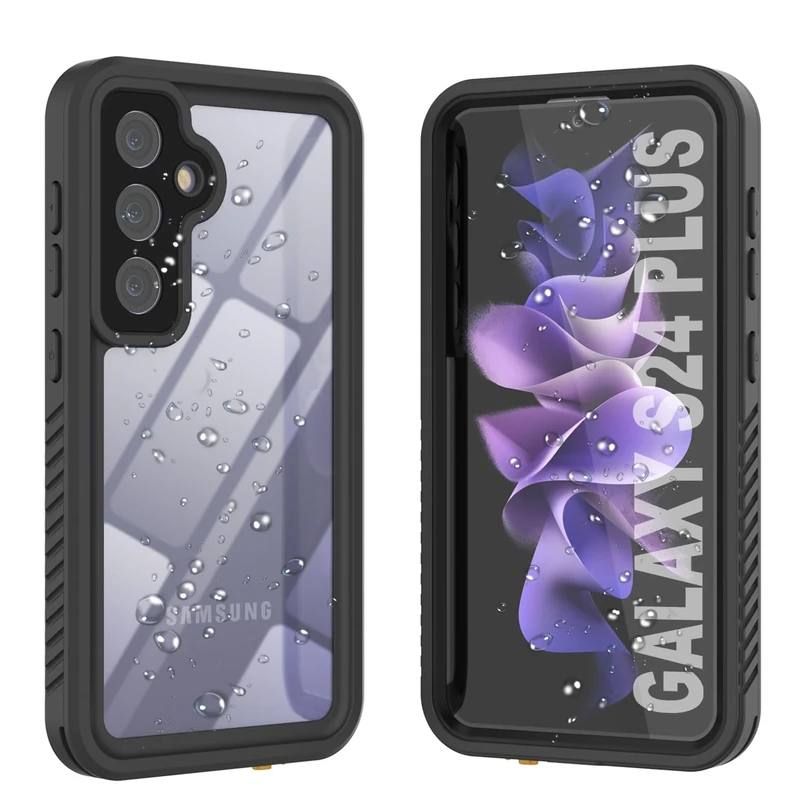 PunkCase Galaxy S24 Plus Waterproof Case [Extreme Series] [Slim Fit] [IP68 Certified] [Shockproof] [Dirtproof] [Snowproof] Armor Cover for Galaxy S24+ Plus 5G (6.7") (2024) [Black]