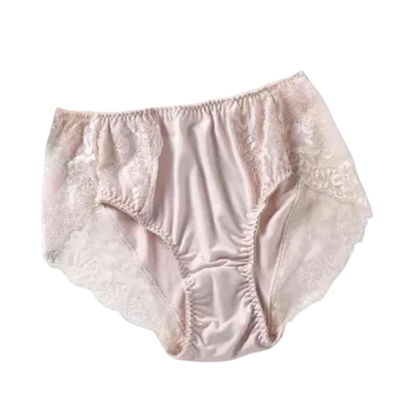 CBLdF Underwear Women Women'S Briefs Soft Lace Elastic Lingeries Plus Size 7Xl Female Underwears Lady Panties-Khaki-M-1Pc