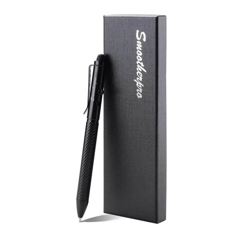 SMOOTHERPRO Stylus Bolt Action Pen | Lightweight Durable | for EDC Signature Fast Reaction Stylus | Compatible with iPad iPhone and Other Smart Phones(ACP601) | Color Black