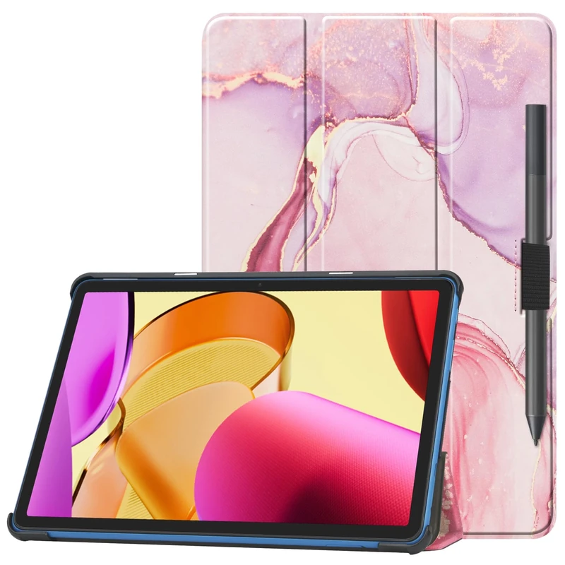 VOVIPO Slim Case for All-new Amazon Fire HD 10 Tablet(13th Generation, 2023 Release)10.1",Super Thin Lightweight Tri-Fold Stand Cover with Auto Wake/Sleep Function-Marble Pink - Image 1