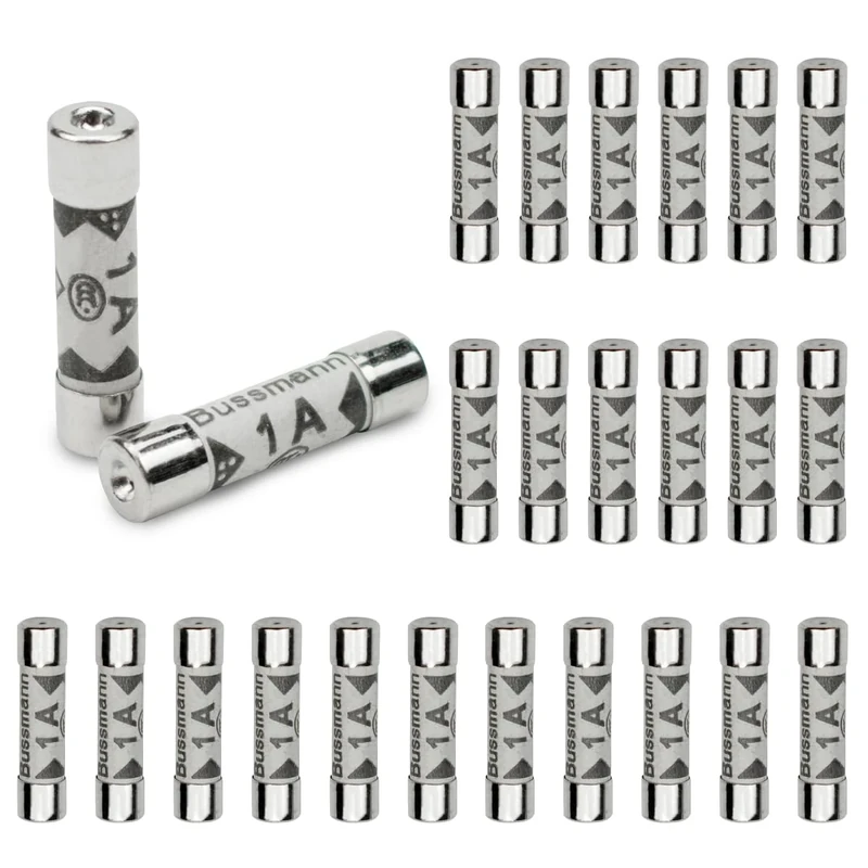 Innfeeltech 25 Pcs 1 Amp 240 Volt 6.3 * 25mm BS1362 Ceramic Tube Fuse