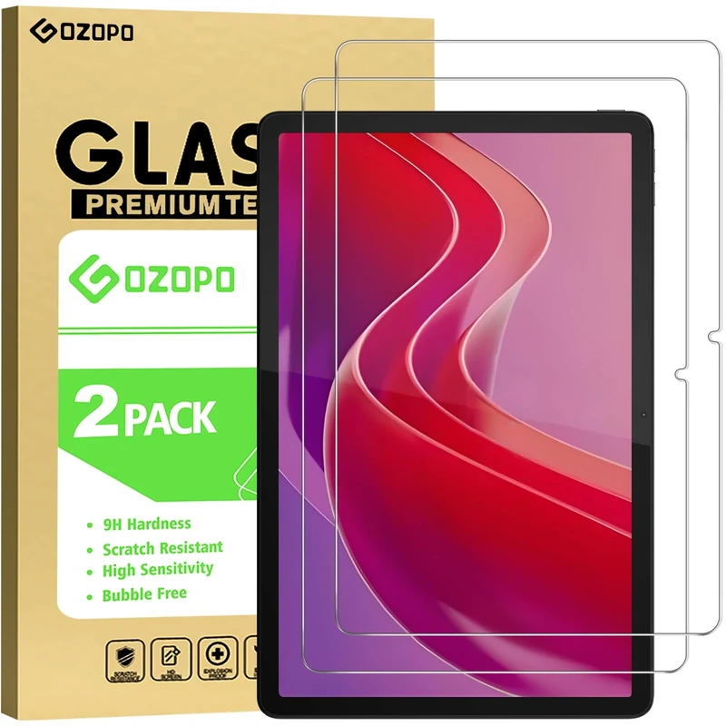 GOZOPO Screen Protector for Lenovo Idea Tab 11" 2025 / Tab M11 2024 Android Tablet 11 Inch, 9H Tempered Glass Film, Anti-Scratch, No Bubbles [2 Pack]