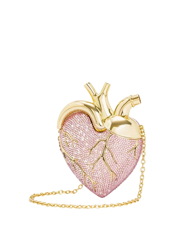 JW PEI Women's Maren Artificial Crystal Heart Shaped Bag - Pink