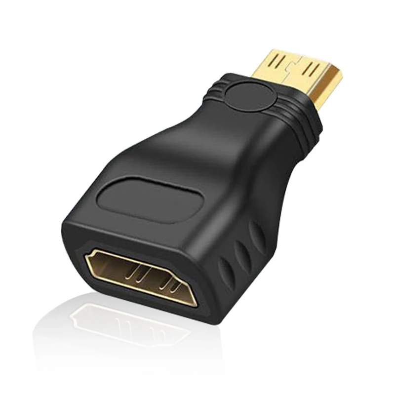 Female to Male Gold Plated Mini HDMI Adapter - Compatible with HDMI V1.1 to V1.3, HDTVs and Devices