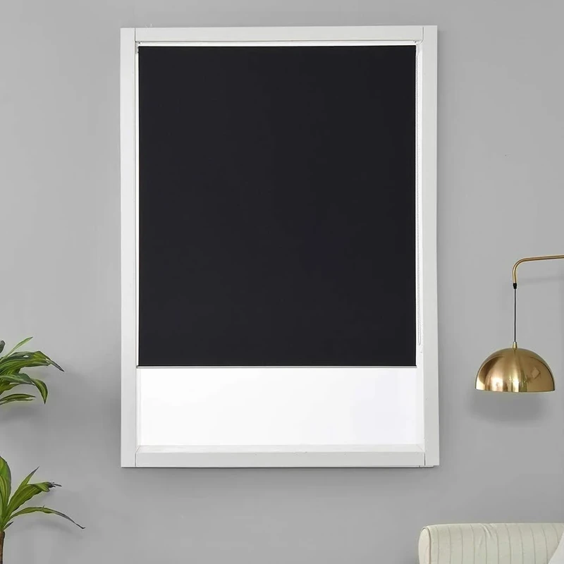 ALLBRIGHT Classic 100% Blackout Roller Shades, Window Blinds with Thermal Insulated, UV Protection Fabric, Vinyl Roller Blinds for Home/Bedroom/Door, Easy to Install - Image 1