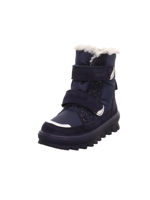 Superfit Girl's FLAVIA warm gefütterte Gore-Tex Stiefel, BLAU/SILBER 8000