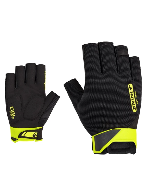 Ziener Coovi Men's Cycling Gloves | Short Fingers - Breathable, Cushioning, Bitter Lemons, 9.5