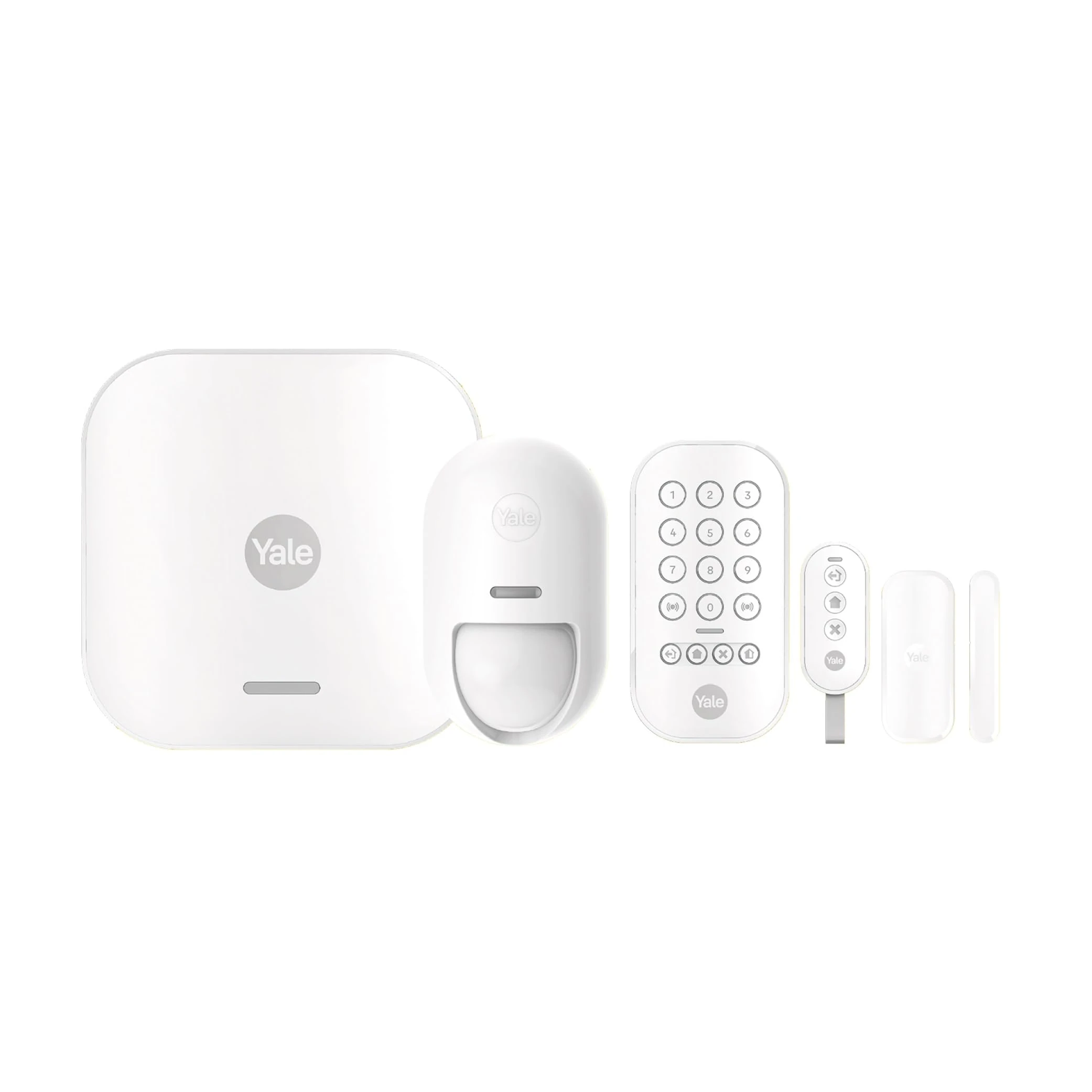 Yale Smart Alarm Starter Kit [NO Subscription Required] | 5 Pieces | Arm, Part-Arm, Disarm | Control 4 Security Areas | Real-Time Alerts | Compatible with The Yale Home app